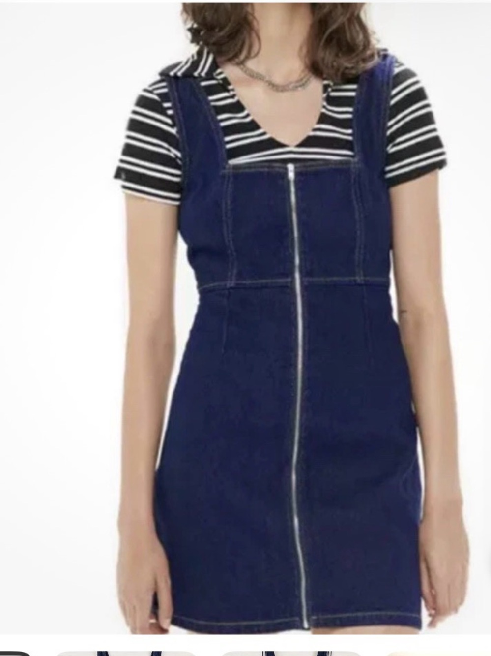 Urban Outfitters BDG Denim
Front Zip 100% cotton Dress Mini Sz 4  fall edgy